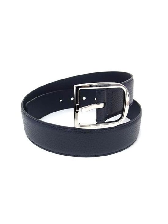 Gucci Leather Silver 85 34 Dark Navy Belt main image 4